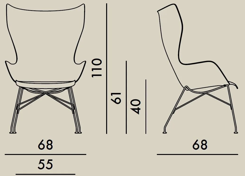 Wood Arm Chair by Kartell Furniture Chairs